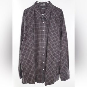 Nordstrom Men's Shop Smartcare Regular Fit Plaid Button Down Shirt Size: 3XB